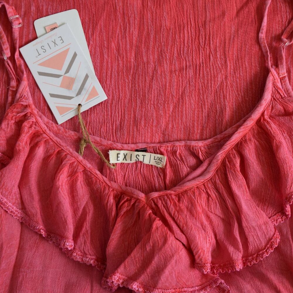 EXIST Women's Tie-dye Cover Up Pink Size L/XL - Picture 5 of 9